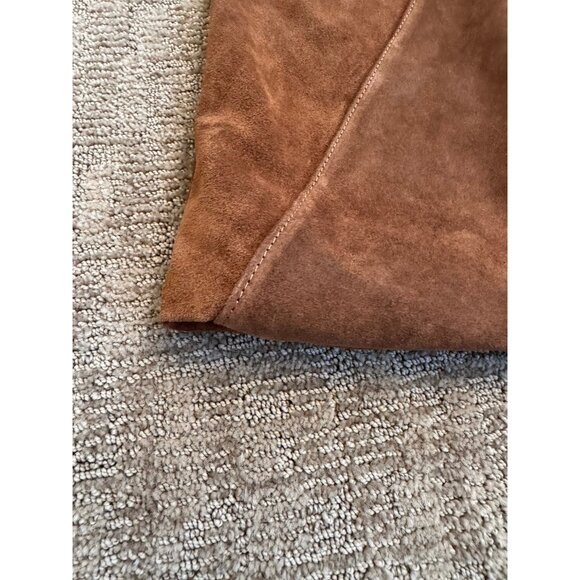 NWT CHEVAL Firenze Suede Genuine Leather Hobo Bag Pouch Camel Tan Italy - Picture 4 of 16